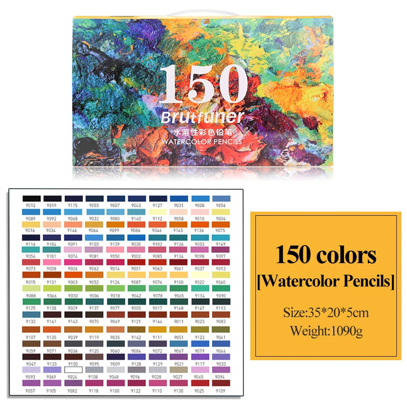 Brutfuner Art Professional Colored Pencils 180 Colors Watercolor